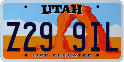 UT license plate Z299IL