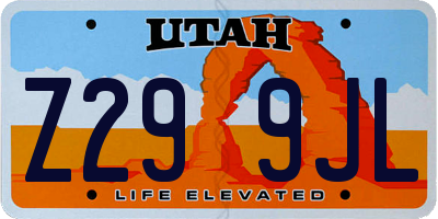 UT license plate Z299JL