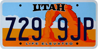 UT license plate Z299JP