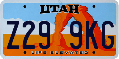 UT license plate Z299KG