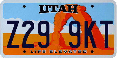 UT license plate Z299KT