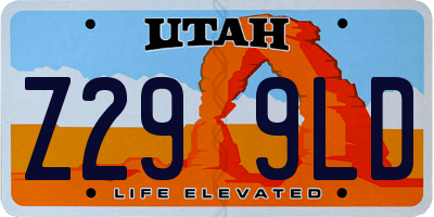 UT license plate Z299LD