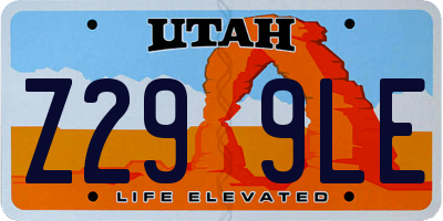 UT license plate Z299LE