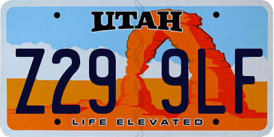 UT license plate Z299LF