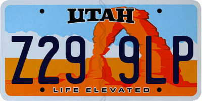 UT license plate Z299LP