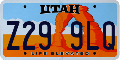 UT license plate Z299LQ