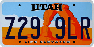 UT license plate Z299LR