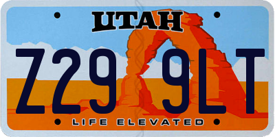 UT license plate Z299LT
