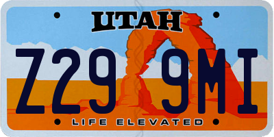 UT license plate Z299MI