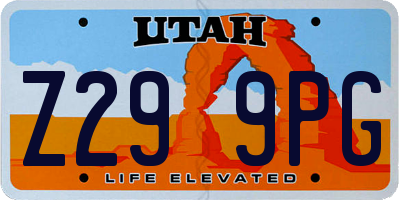 UT license plate Z299PG