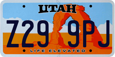 UT license plate Z299PJ
