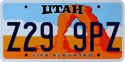 UT license plate Z299PZ