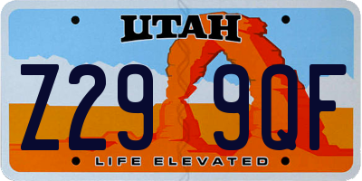 UT license plate Z299QF