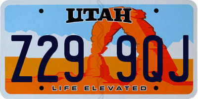 UT license plate Z299QJ
