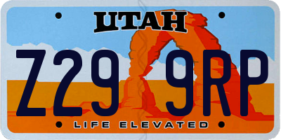 UT license plate Z299RP