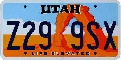 UT license plate Z299SX
