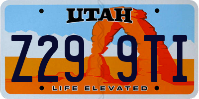 UT license plate Z299TI