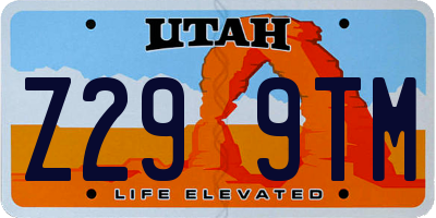 UT license plate Z299TM