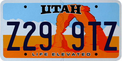 UT license plate Z299TZ