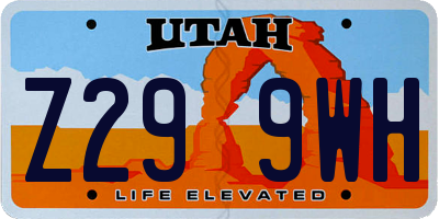 UT license plate Z299WH