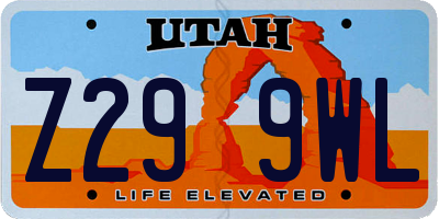 UT license plate Z299WL