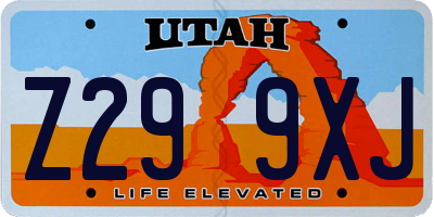 UT license plate Z299XJ