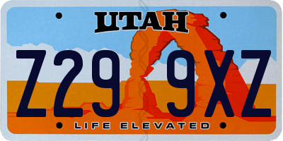 UT license plate Z299XZ