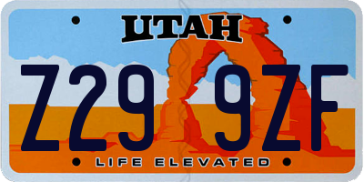 UT license plate Z299ZF