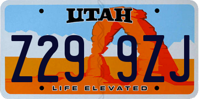 UT license plate Z299ZJ