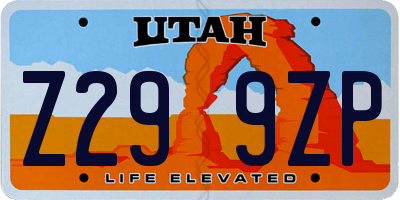 UT license plate Z299ZP