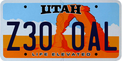 UT license plate Z300AL