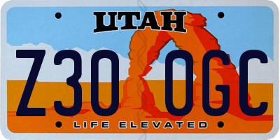 UT license plate Z300GC