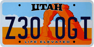 UT license plate Z300GT