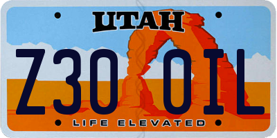 UT license plate Z300IL
