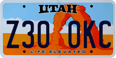 UT license plate Z300KC