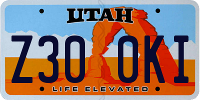 UT license plate Z300KI