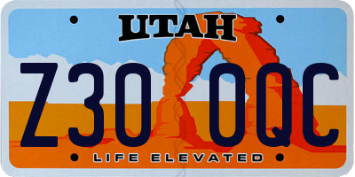 UT license plate Z300QC