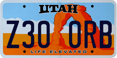 UT license plate Z300RB