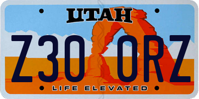 UT license plate Z300RZ