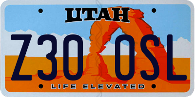 UT license plate Z300SL