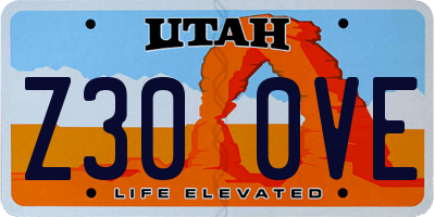UT license plate Z300VE