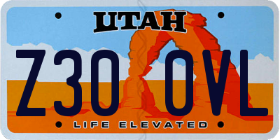 UT license plate Z300VL