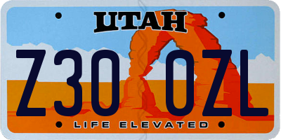 UT license plate Z300ZL