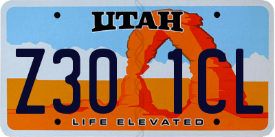 UT license plate Z301CL