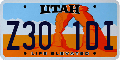 UT license plate Z301DI