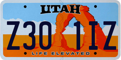 UT license plate Z301IZ