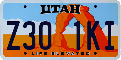 UT license plate Z301KI