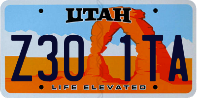 UT license plate Z301TA