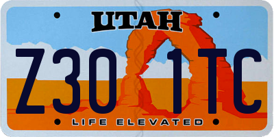 UT license plate Z301TC