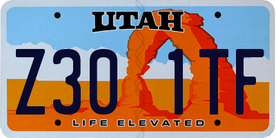 UT license plate Z301TF